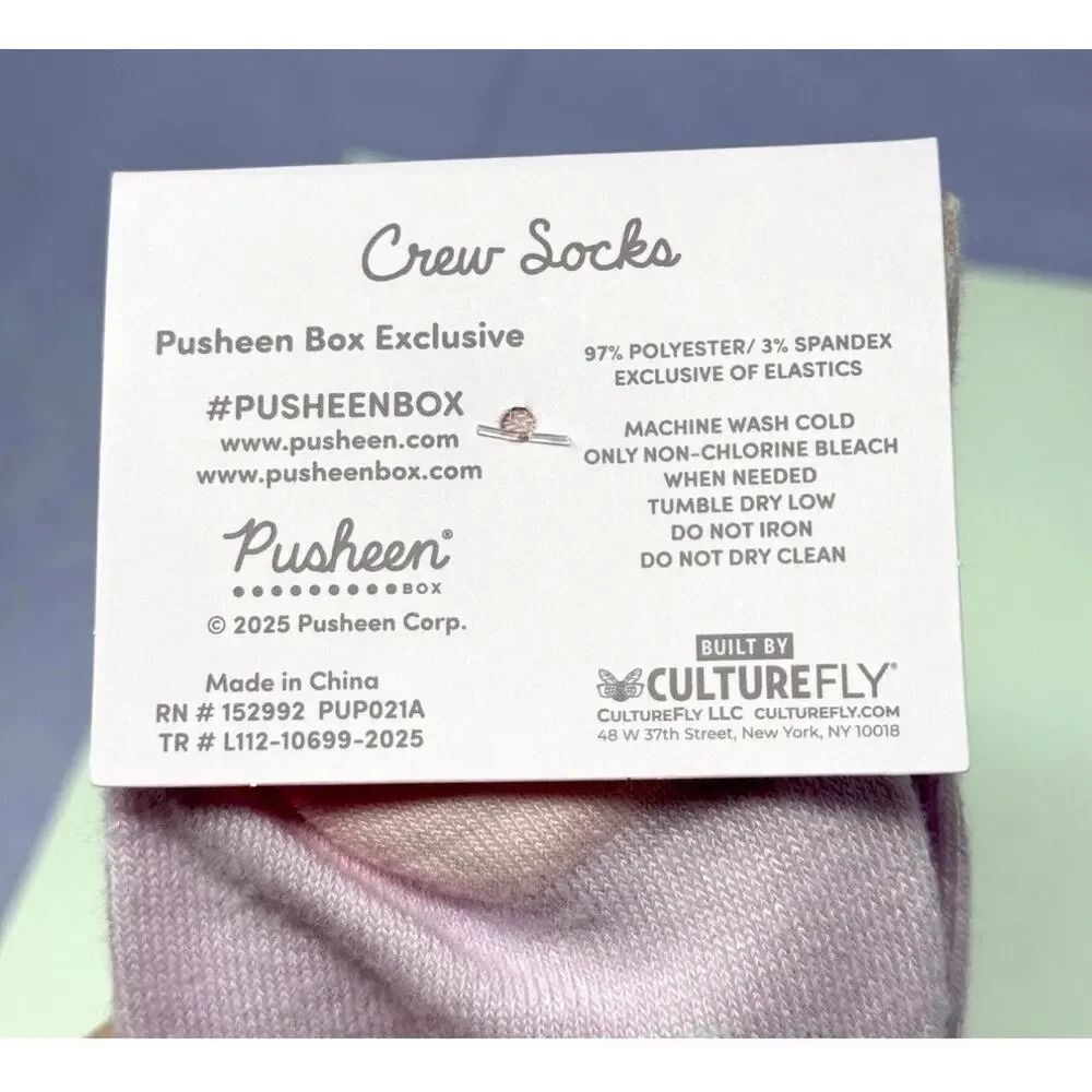 PUSHEEN CREW SOCKS - Pusheen Box 15th Anniversary Exclusive (NEW) Spring 2025